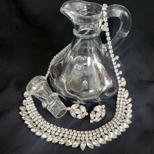 Vintage Choker and earring set 1950s